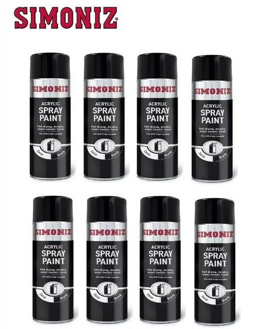 Simoniz Simp16D Acrylic Satin Matt Black Spray Paint Product Data / Simoniz SIMP16D 500ml Acrylic Car Paint - Satin Black for - You must be over the age of 16 to purchase this product.