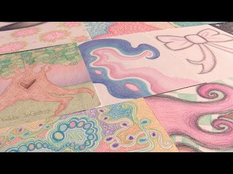 Crayon Doodles & Drawings #1 - Artwork Collection - SoCraftastic - YouTube