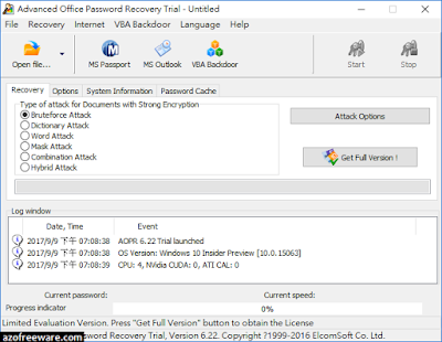 Advanced Office Password Recovery (AOPR)