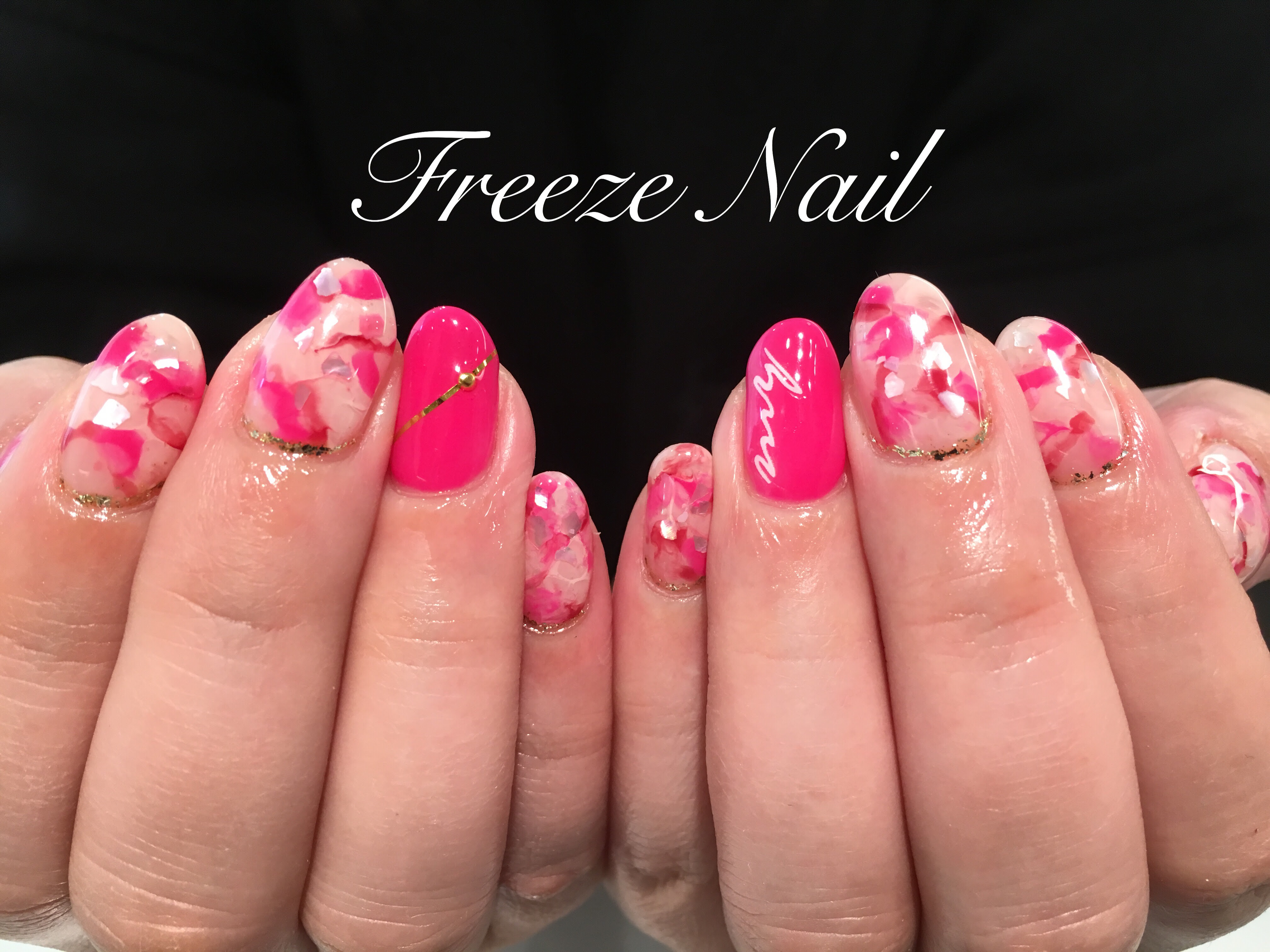 ピンク春ネイル先取り ネイル エステ アロマサロン Freeze フリーズ 見附市