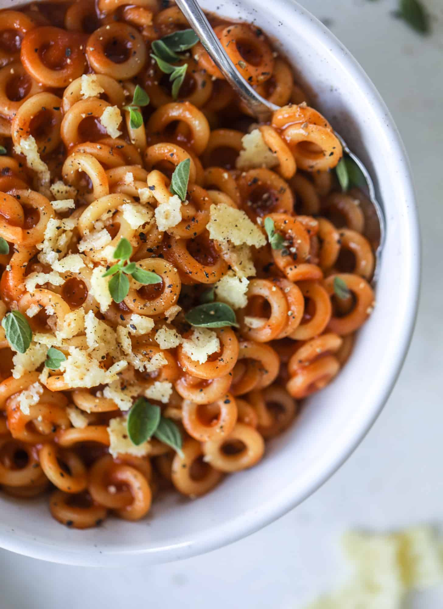 Homemade Spaghettios With Crunchy Manchego Spaghettios Recipe