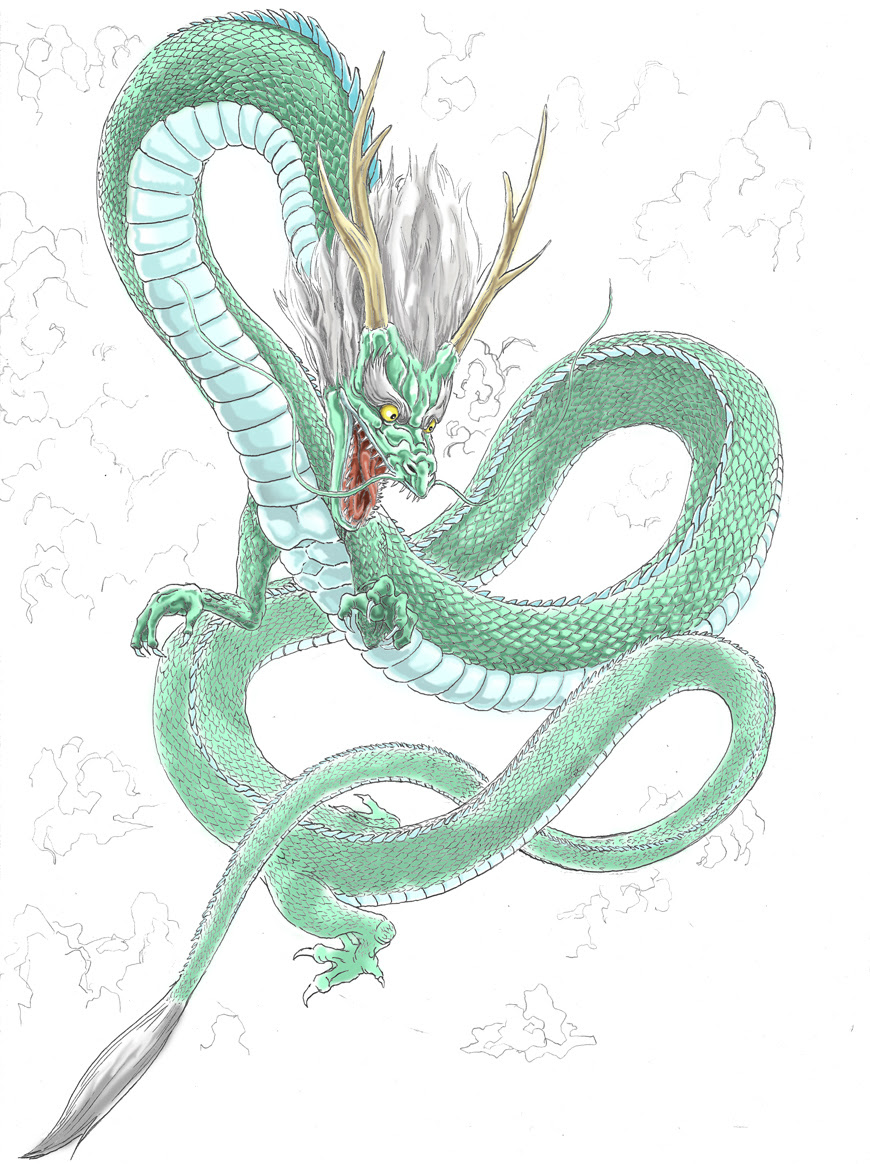 青き龍 よっぴげの紙粘土フィギュア お気楽イラスト 海水魚ブログ
