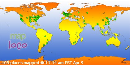 Locations of Site Visitors