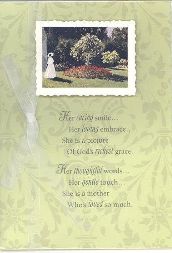 Birthday Card for Mother - Impressionist Garden Style Birthday Card for 