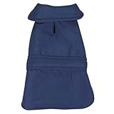 Casual Canine Polyester Fleece Barn Dog Coat, Large, Navy