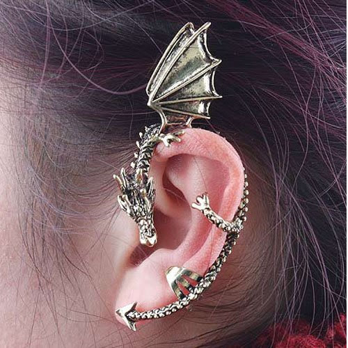 Dragon Wrap Earring fashion retro animal ear cuff by Tk-Amaryllis