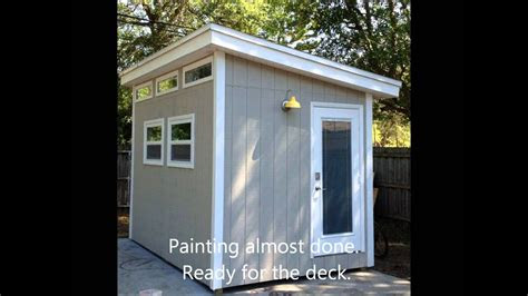 modern shed build  icreatables shed plans youtube