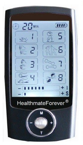 FDA cleared HealthmateForever Tens hands free electronic pulse massager unit, muscle stimulator Pro-8IS electrotherapy massager 