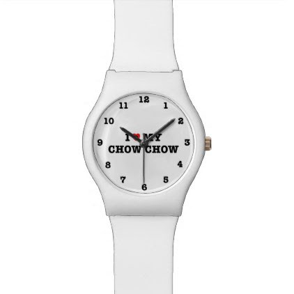 I Heart My Chow Chow Numbered Wristwatch