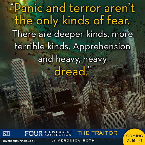 Here’s the new quote from FOUR! Can you name other kinds of fear, Initiates?
Pre-order FOUR: A DIVERGENT COLLECTION.