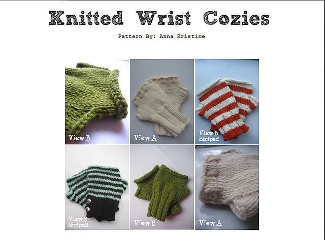 Knitted Wrist Cozies