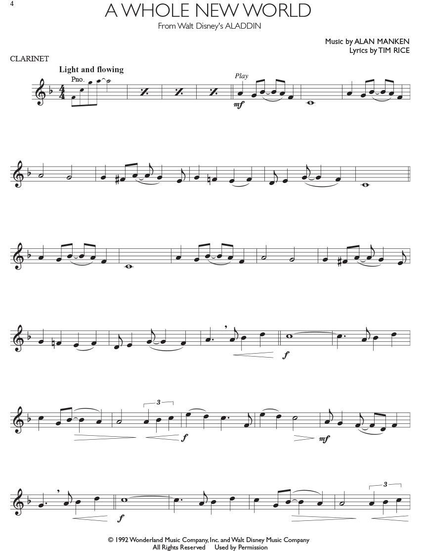 Disney Movie Hits For Clarinet Play Along With A Full Symphony Orchestra Clarinet Book Online Audio Clarinet