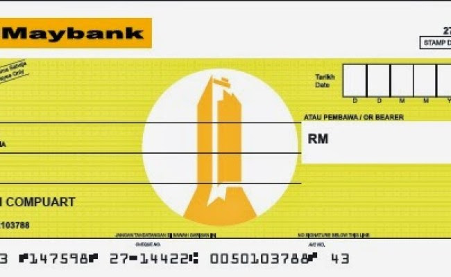 Cara batalkan pinjaman asb dari rhb. This Is Life Mock Up Cheque Maybank Otosection