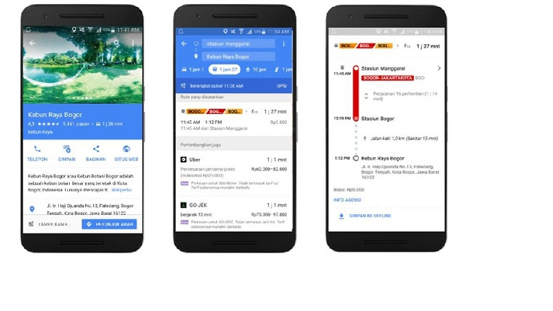Fitur transit Commuterline | Screenshot