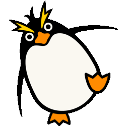 ころころイワトビペンギン No 044 ふっくらペンギンのイラスト アイコン 条件付フリー素材集 スマホなど携帯電話対応