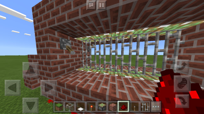 Minecraft 簡単な上下開閉式ピストンゲート ドア の作り方 Surilog