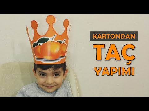 Kartondan taç nasıl yapılır? Yerli malı haftası tacı yapımı.