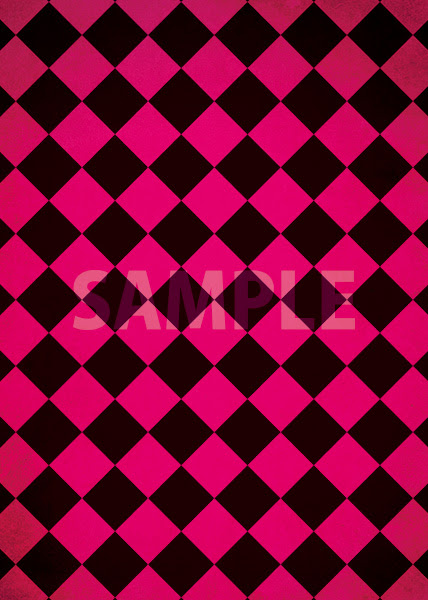 ピンクと黒色のハーリキンチェック柄のa4サイズ背景素材 無料 商用可能 サイズ 背景テンプレートダウンロードサイト