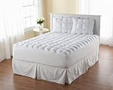 Magic Loft King Size 200 Thread-Count Down Alternative Mattress Pad, White