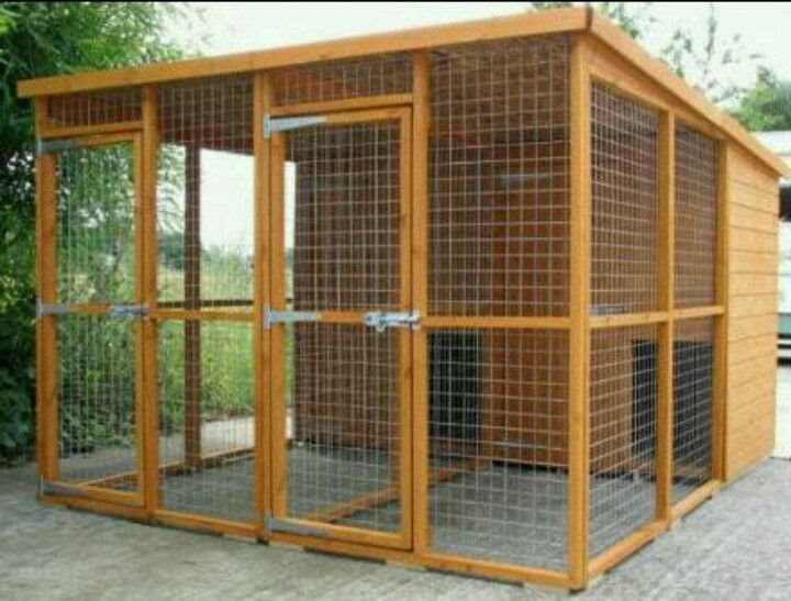 Outdoor dog kennel. | Gotta plan it for the new house ...