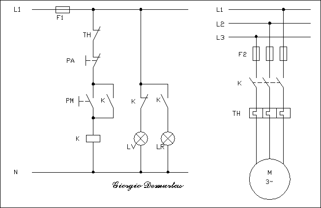 Comando Marcia Arresto Di Un Motore Trifase E Protezione Termica Ingdemurtas