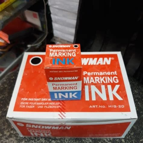 jual refill isi tinta permanent ink snowman tinta isi