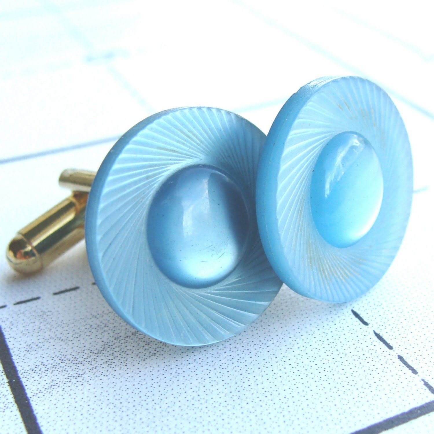 Aqua Blue Cufflinks