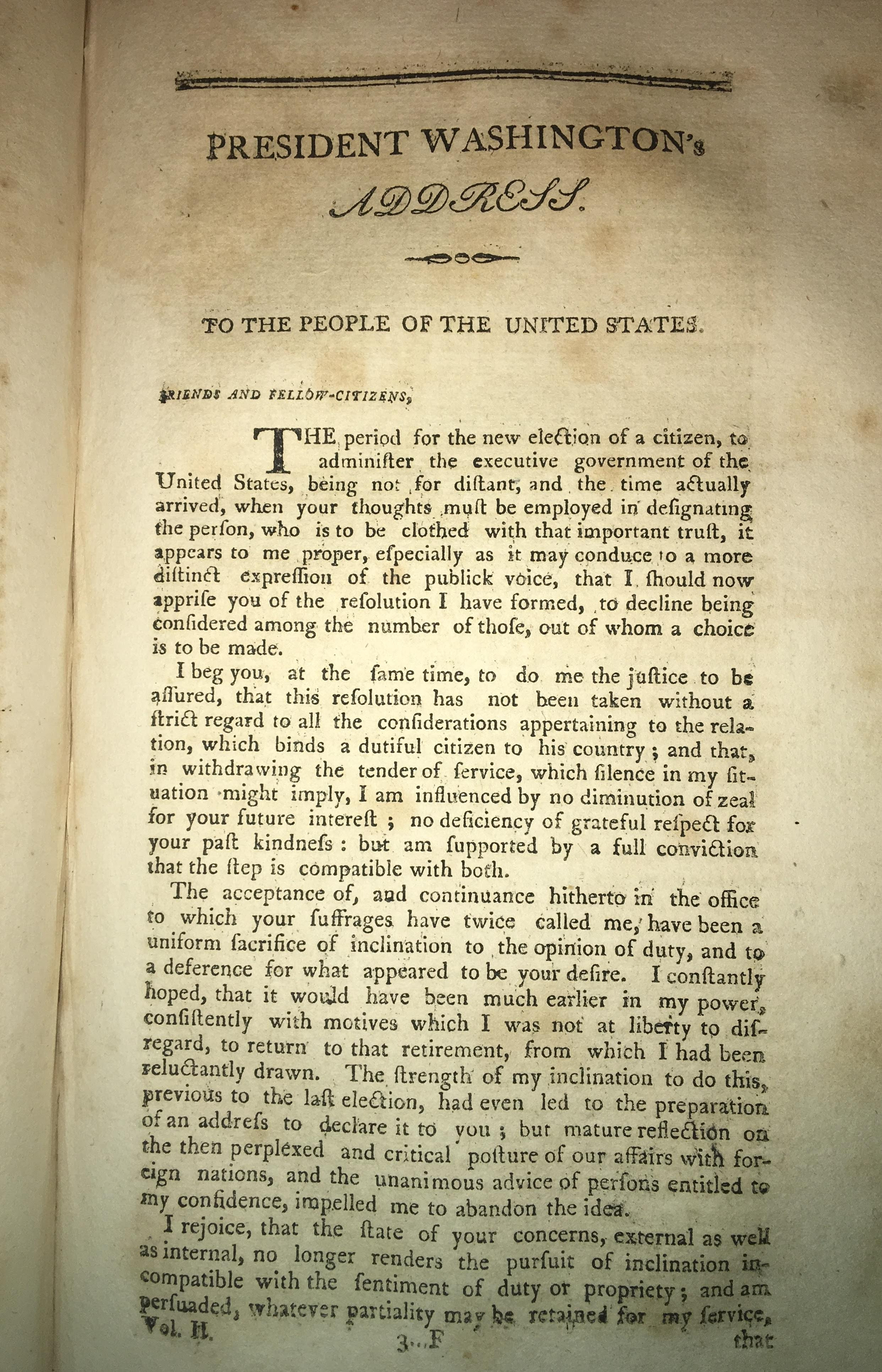 Image result for washington's farewell address