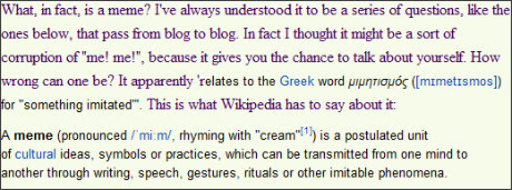 http://harrietdevine.typepad.com/harriet_devines_blog/2010/05/meme-from-cornflower.html