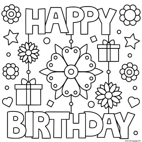 It looks like you're interested in our printable black and white birthday card. happy birthday black and white cute coloring page printable