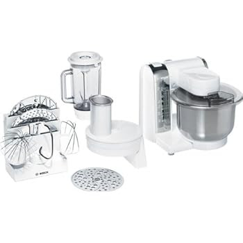 Bosch MUM48CRI Robot 600 W Bol mélangeur en plastique Râpeur/éminceur Mixeur blender DVD de recettes interactif Bosch MUM48CRI Robot 600 W Bol mélangeur en plastique Râpeur/éminceur Mixeur blender DVD de recettes interactif