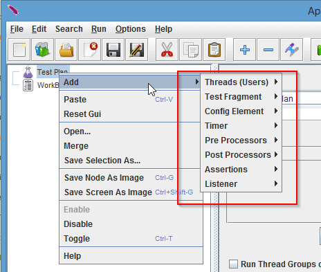 JMeter Add Test Plan