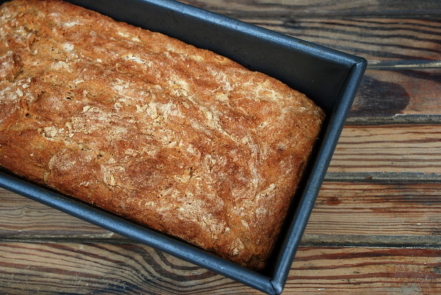 No Knead Oatmeal bread