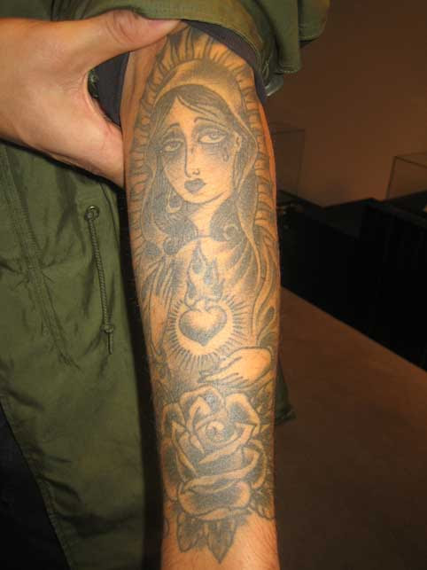 Before I show you anything else I'm going to show you Ben's amazing tattoos.