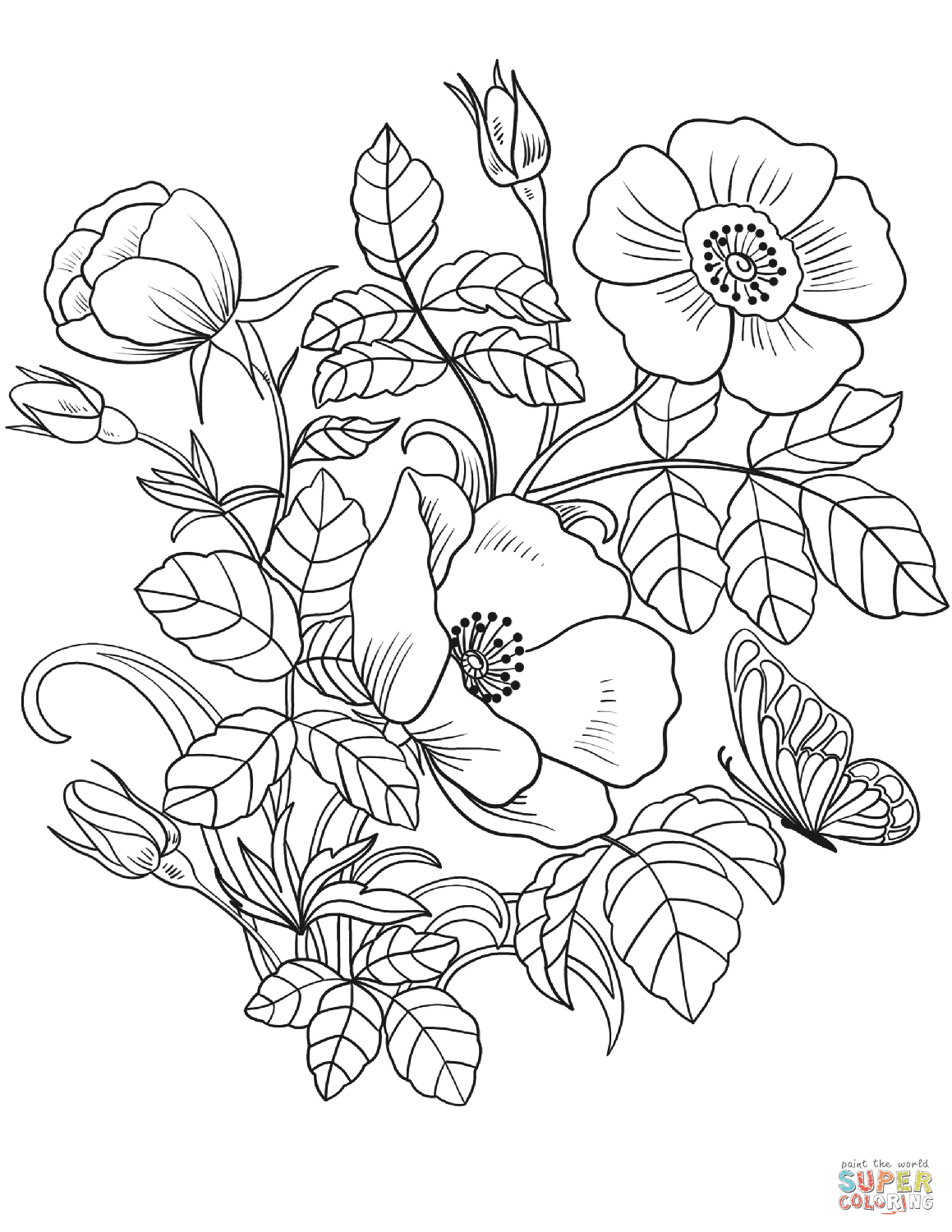 the Spring Flowers coloring pages to view printable version or color it online patible with iPad and Android tablets