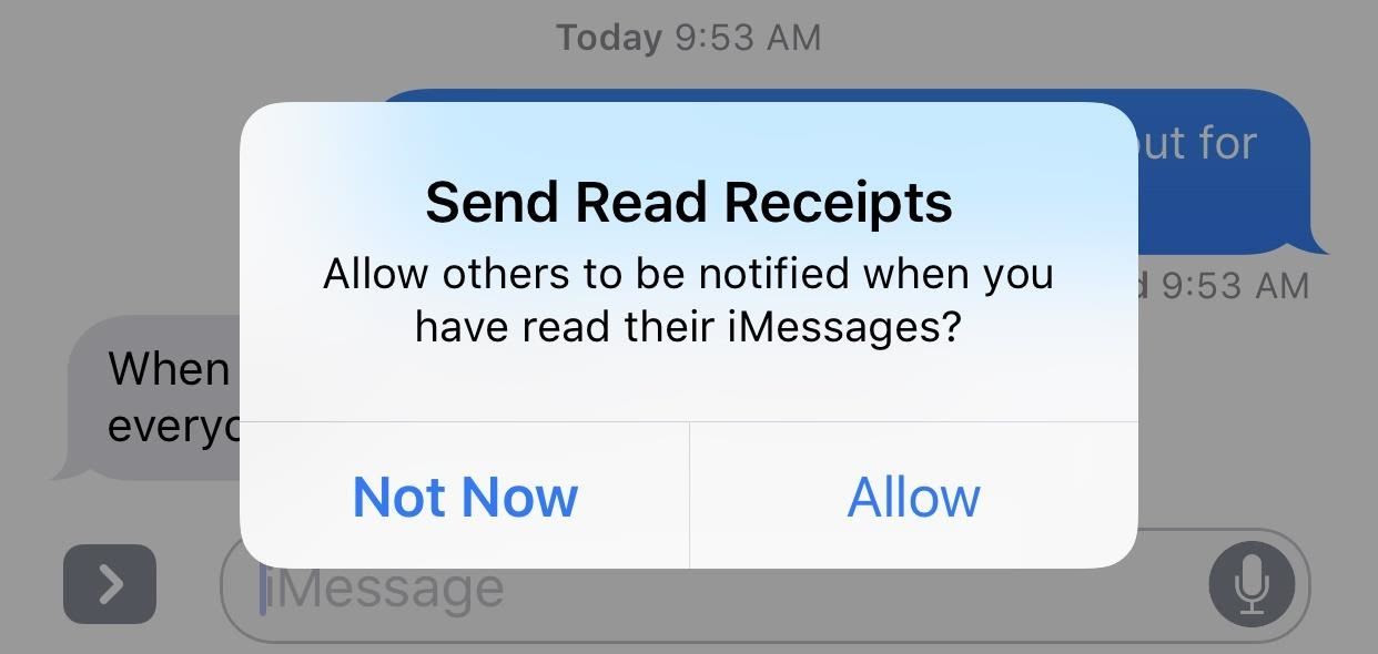 علامات القراءة في iMessage