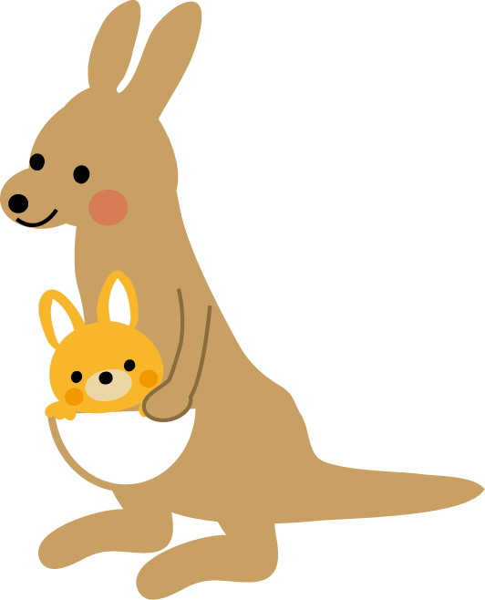 カンガルーのイラスト 無料イラストフリー素材