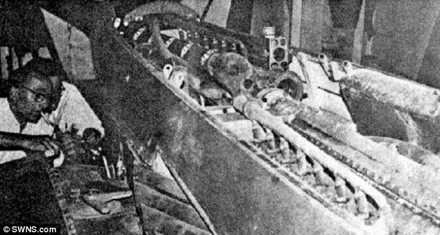 Bugatti was forced to conceal the elegant aircraft by packing it up and hiding it in a French barn to prevent the German military discovering it.  It is thought Albert Steer, one of Hitler'­s ministers, was aware of the plane and if they got hold of the technology it could have eliminated the Spitfire