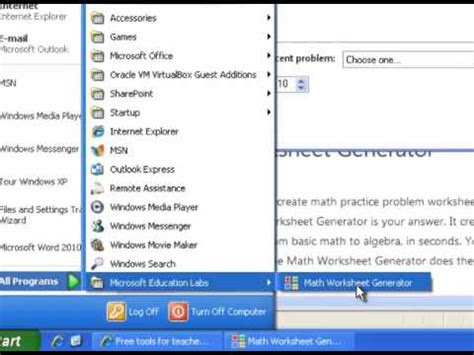 These exercises gave them one minute to solve as many math problems on the. microsoft math worksheet generator youtube