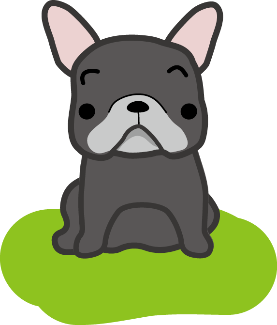 フレンチブルドック 犬のイラスト 無料イラスト フリー素材