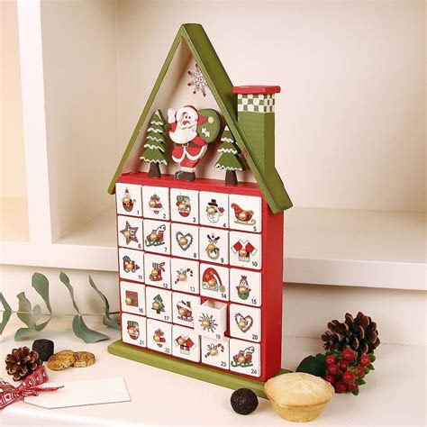 wooden santa advent calendar  dibor notonthehighstreetcom