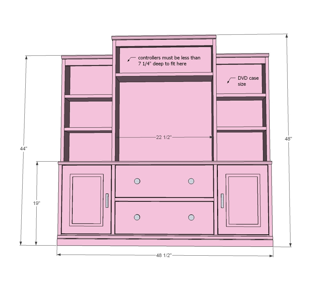 Ana White | Mini Media Wall for Playhouse or Kids Room ...