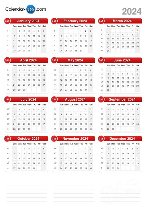 Portrait) on one page in easy to print pdf format. 2024 calendar