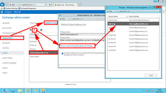 Exchange 2013 View Global Address List