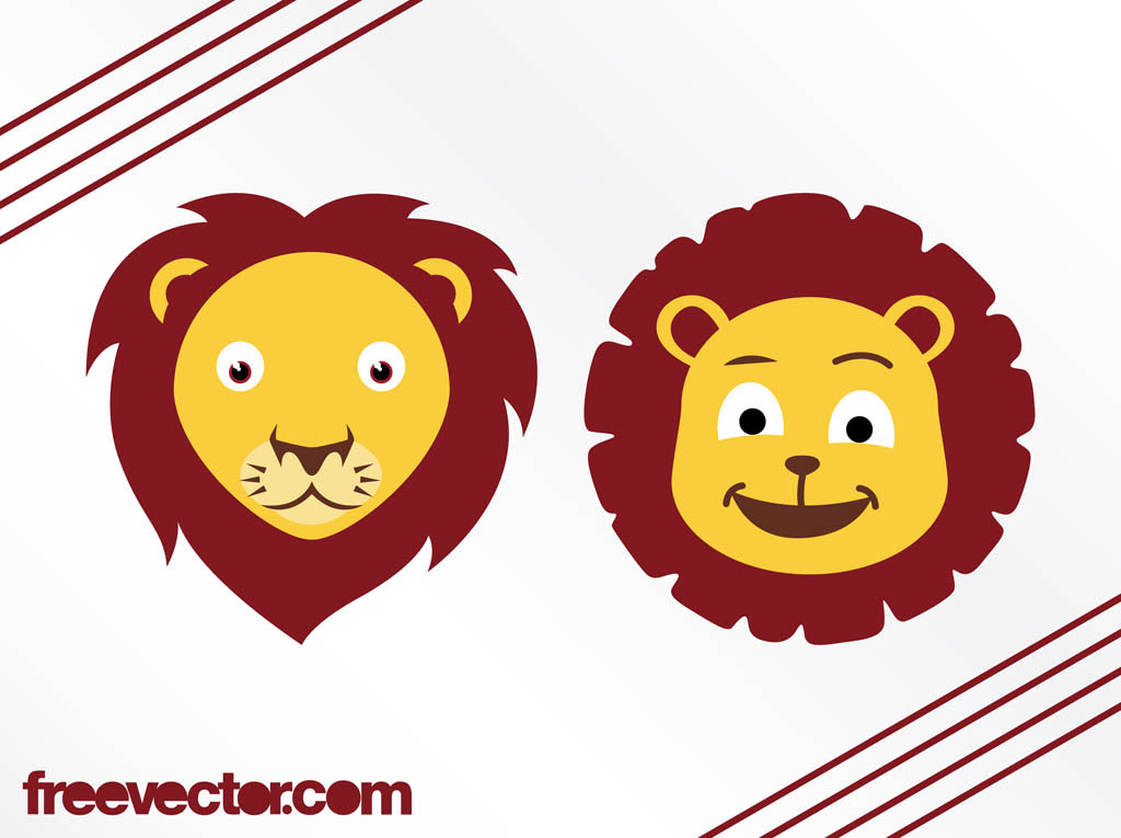 Free Cartoon Lion Face Svg SVG PNG EPS DXF File