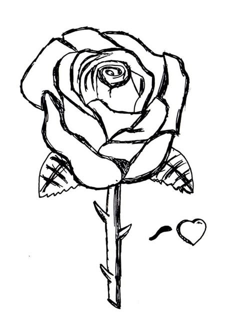  free printable roses coloring pages for kids