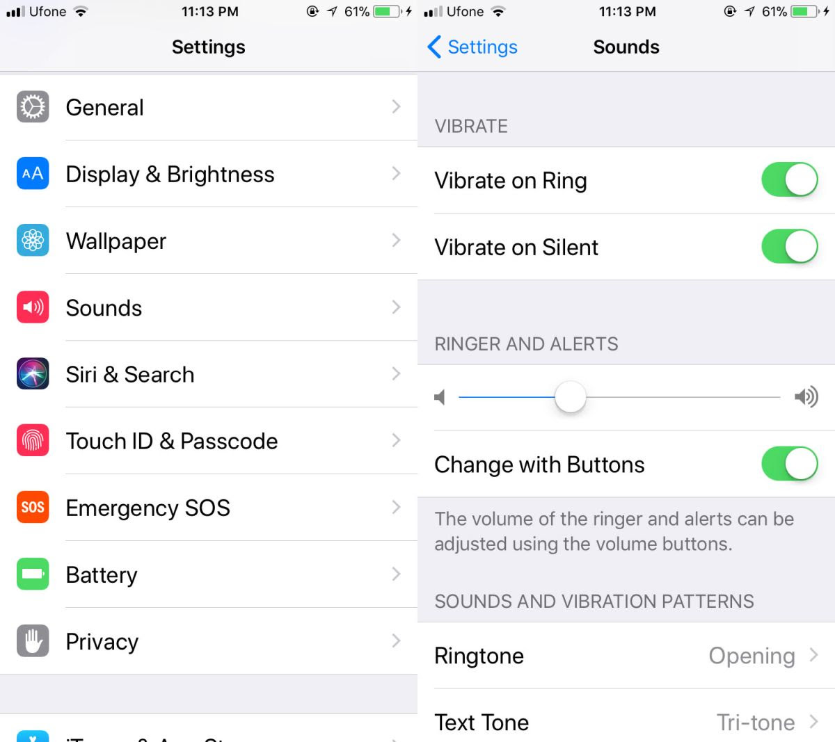 إيقاف الهزاز في هاتف iPhone