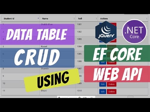 DataTable - CRUD using EF Core and Web API | ASP.NET Core | Paging | Sor...