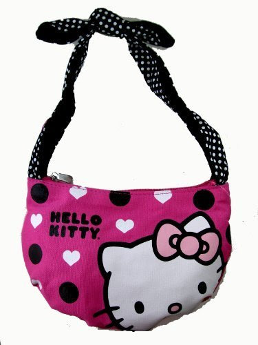 Hello Kitty Mini Tie Top Hobo Bag - Sanrio Hello Kitty Soft Pouch Purse