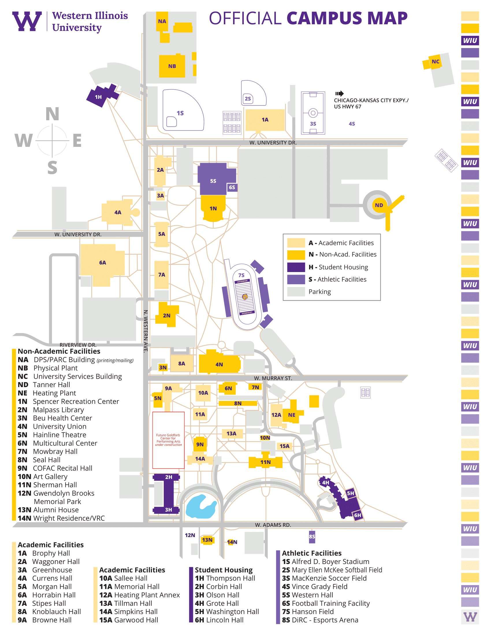 Map Of Illinois Universities Campus Map   Web Version   Western Illinois University